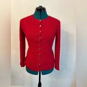 Red comfortable cardigan perfect for the winter